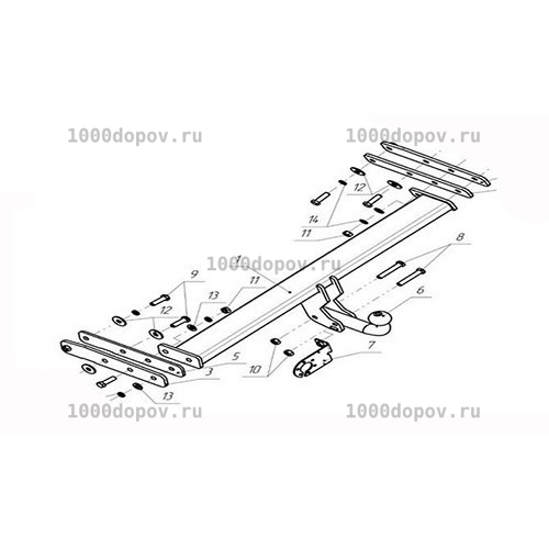 Фаркоп Avtos VL 02 Volvo XC60 2008-2012, 2012-2017 — рисунок 13