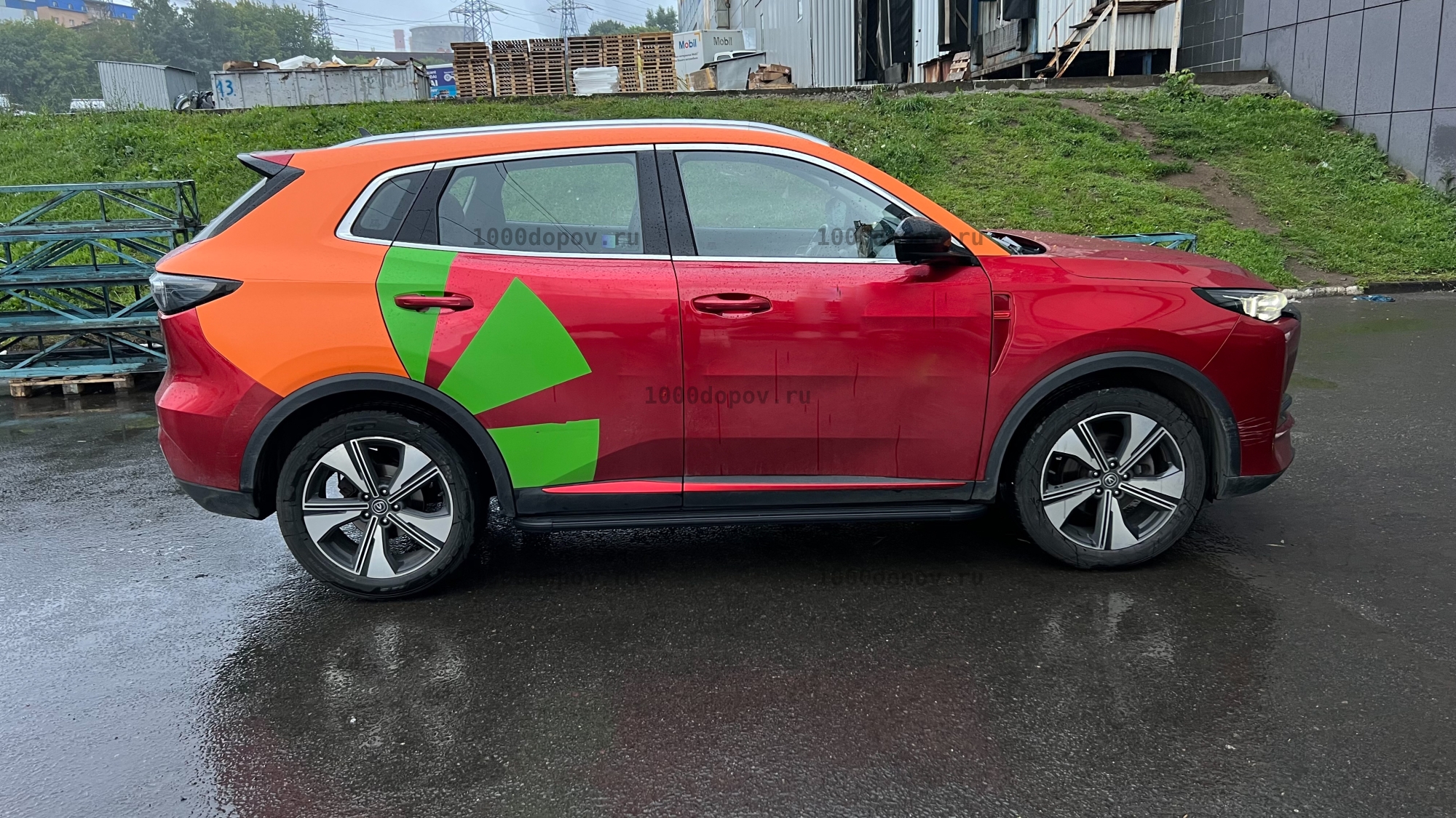 Пороги подножки на Changan CS55 PLUS+ 2023-н.в. черные — рисунок 7