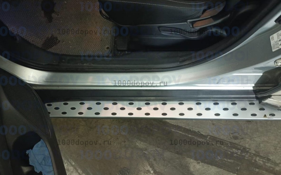 Пороги подножки на Mitsubishi Outlander 2012-2023 (в стиле BMW) — рисунок 14