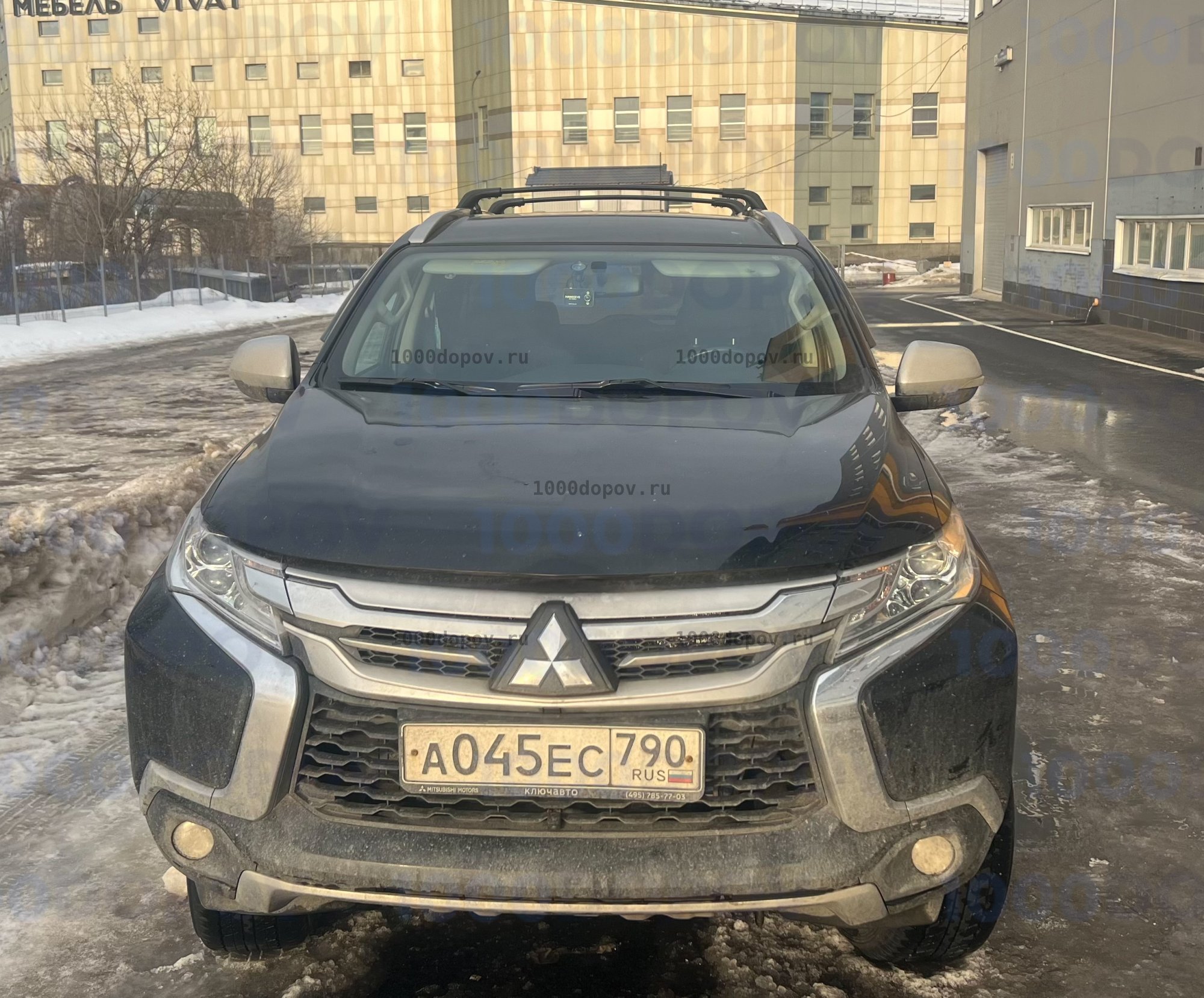 Багажник на рейлинги Mitsubishi Pajero Sport 3 2016-н.в. штатный — рисунок 7