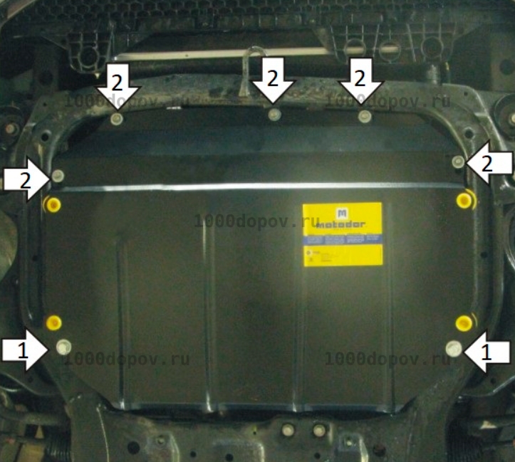 Защита Motodor 70919 на KIA Cerato 2009-2013 (в т.ч. Koup)  (Картер, КПП) — рисунок 3