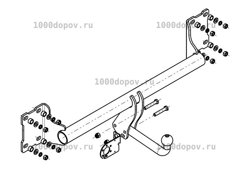 Фаркоп Avtos BM 02 BMW X5 (E70) 2007-2013, вкл. М-пакет — рисунок 16