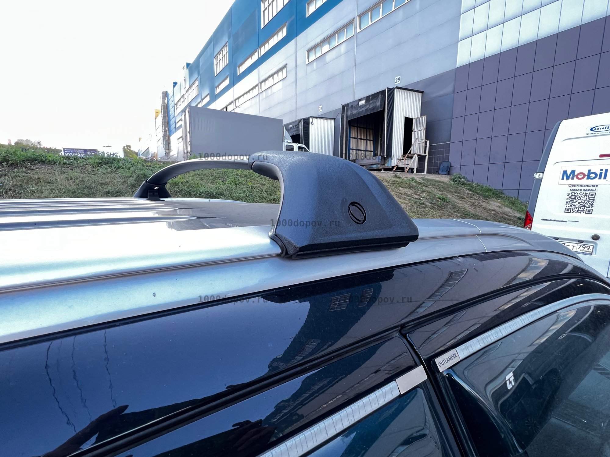 Багажник на рейлинги Mitsubishi Outlander 2012-н.в. штатный — рисунок 2