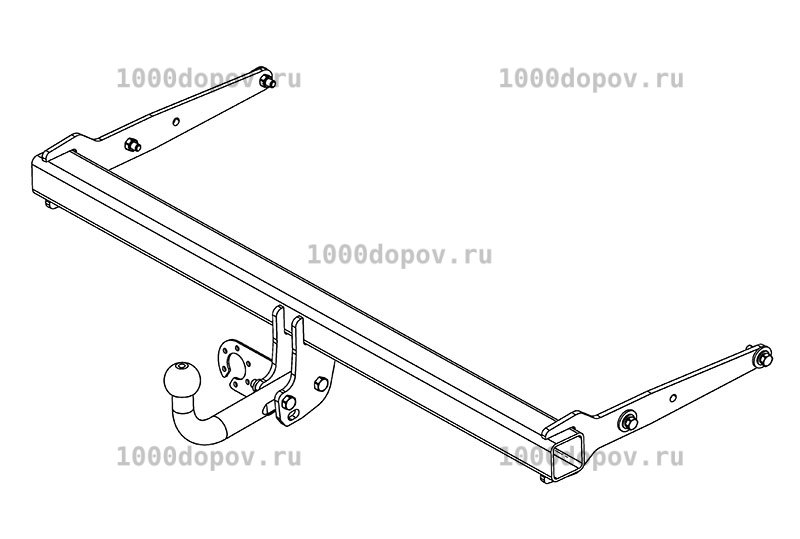 Фаркоп Avtos VW 35 Volkswagen Tiguan 2 2016-н.в. — рисунок 11