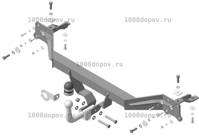 Фаркоп Motodor 98001-A Infiniti G25/35/37 2006-2014 (оцинк. Шар) — рисунок 12