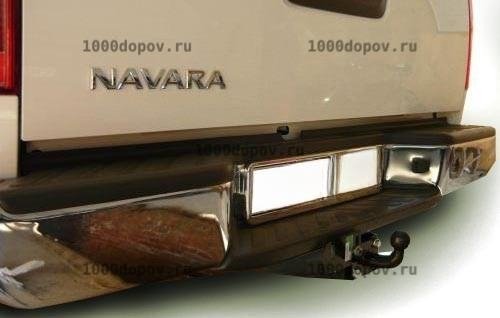 Фаркоп Leader Plus N107-FC Nissan Navara Double Cab (D40) (со ступенькой) 2005-н.в. — рисунок 1