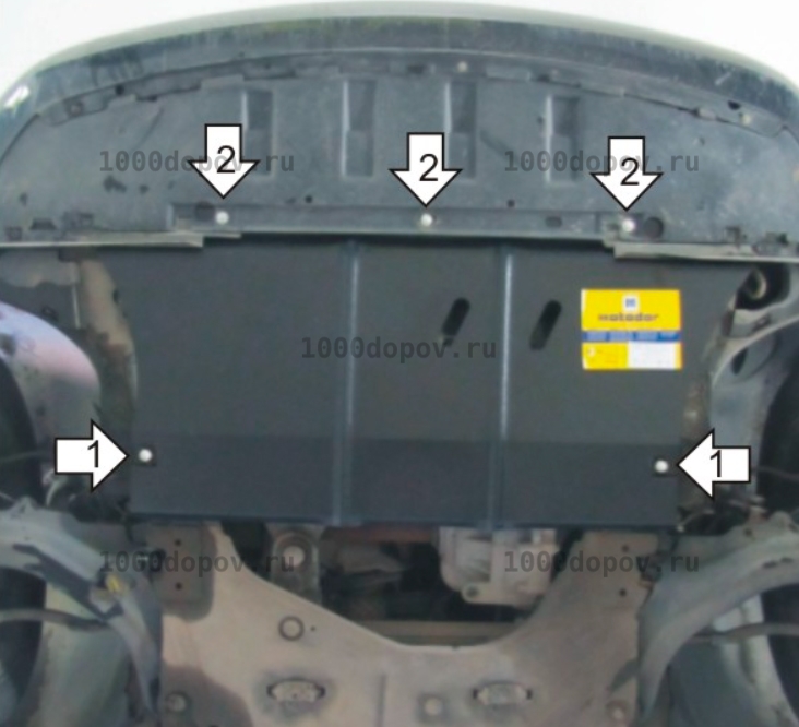 Защита Motodor 01713 на Renault Scénic II 2003-2009/Grand Scénic II 2004-2009  (Картер, КПП) — рисунок 3