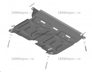 Защита Motodor 72502 Lexus ES 250 2012-2018 (Картер, Кпп) — рисунок 2