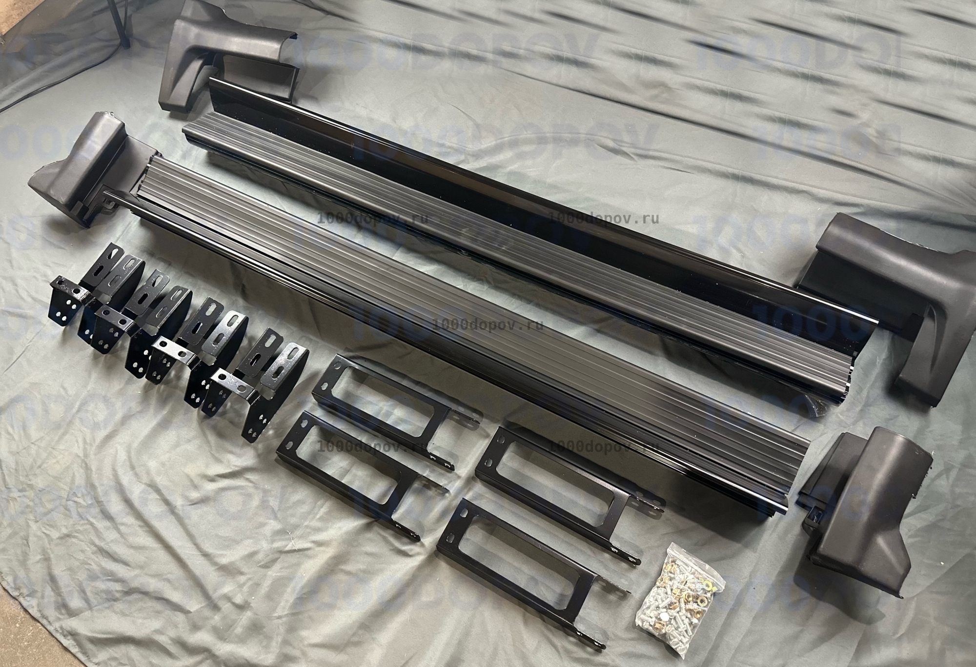 Пороги подножки на Honda CR-V 3 2006-2012 черные — рисунок 5