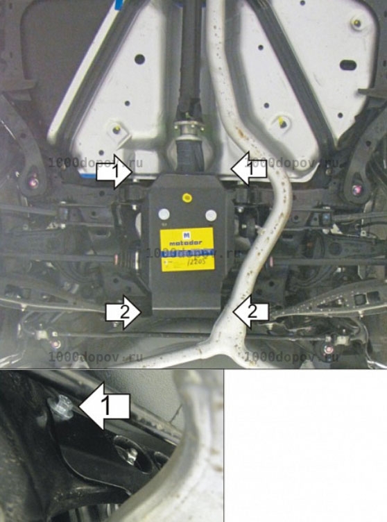 Защита Motodor 32222 на Subaru Legacy 2009-2015  (Зад. дифф.) — рисунок 3