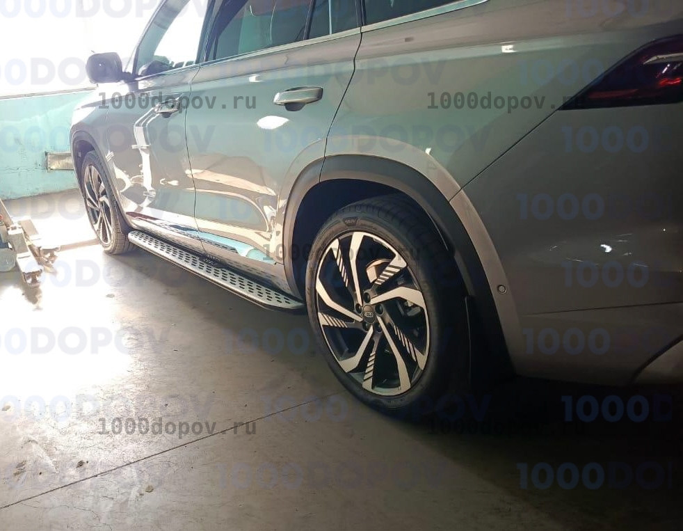 Пороги подножки на Geely Monjaro 2022-н.в. (в стиле BMW) — рисунок 32
