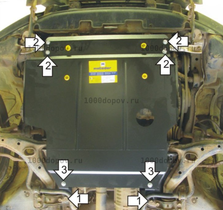 Защита Motodor 00805 Honda CR-V I 1997-2002 (Картер, Кпп) — рисунок 4