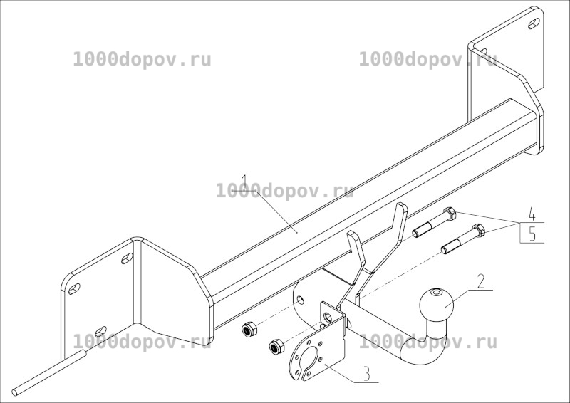 Фаркоп Avtos BM 04 BMW X1 (E84) 2009-2015 — рисунок 14