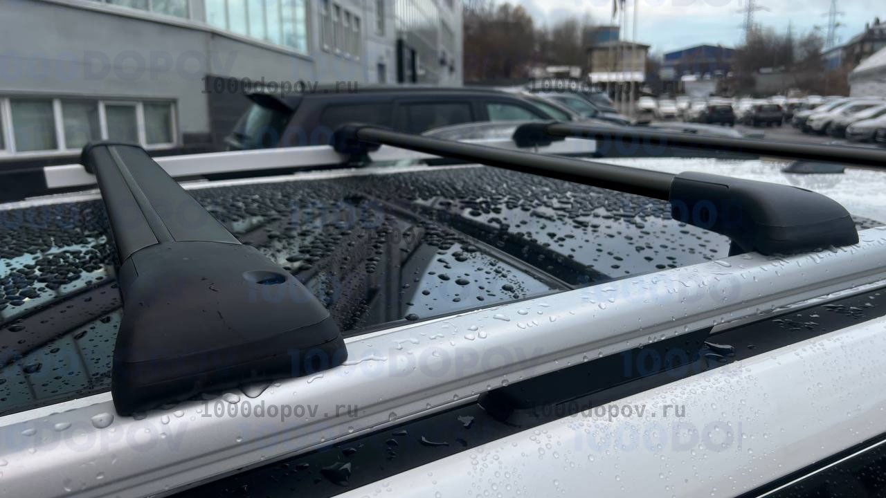 Багажник на рейлинги Haval Dargo из 3 поперечин черные — рисунок 8