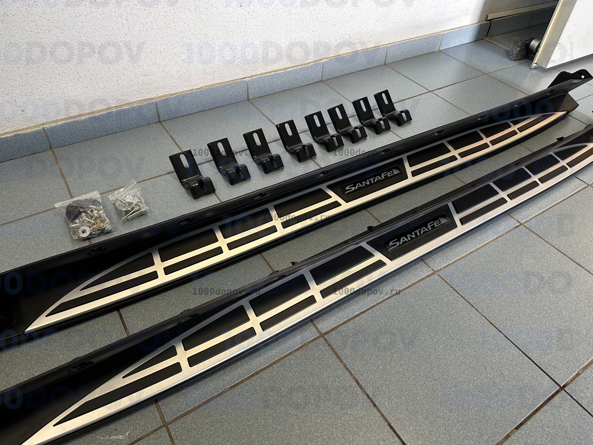 Пороги подножки на Hyundai Santa Fe 3 2012-2018 (кроме Grand) — рисунок 16
