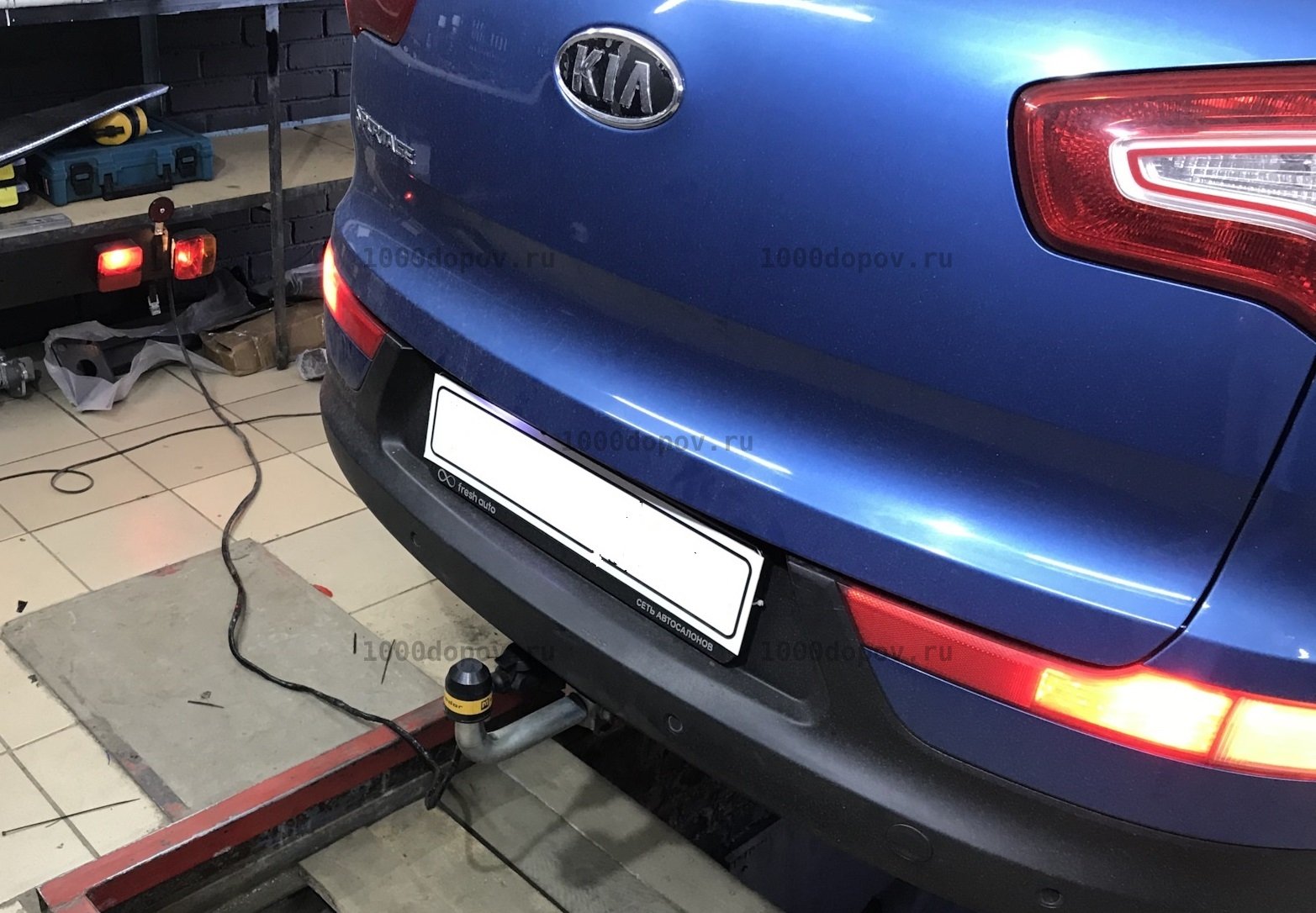 Фаркоп Motodor 91001-A KIA Sportage, Hyundai IX35 2010-2015 (оцинк. шар) — рисунок 1