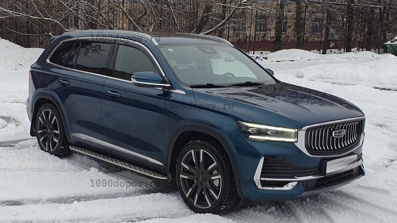 Пороги подножки на Geely Monjaro 2022-н.в. (в стиле BMW) — рисунок 2