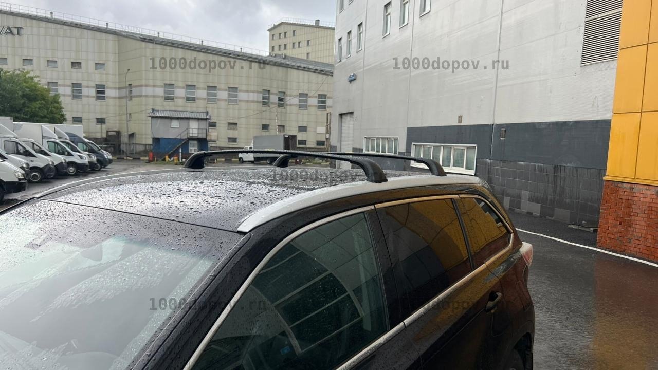 Багажник на рейлинги Toyota Highlander (XU50) 2013-2020 черный — рисунок 8