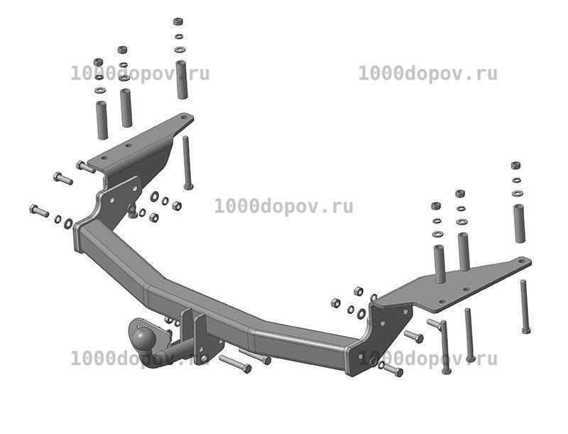 Фаркоп Avtos SY 005 SsangYong Kyron 2005-н.в. — рисунок 9