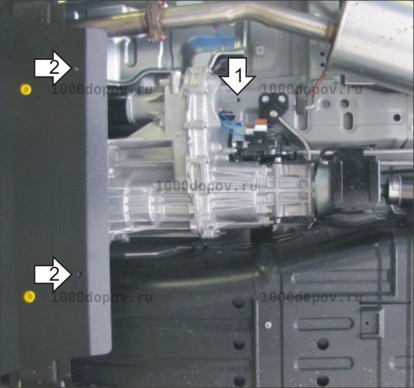 Защита Motodor 31322 на Mitsubishi Pajero IV 2006-2020 (Разд. коробка) — рисунок 3
