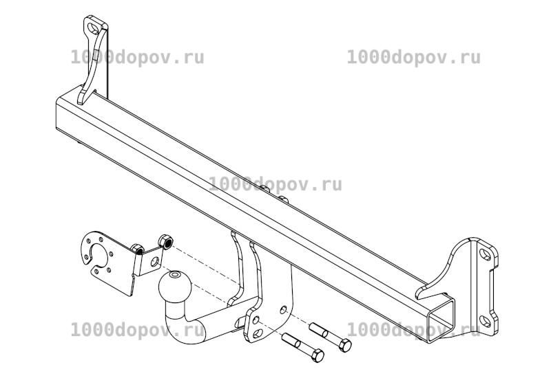Фаркоп Avtos BM 03 BMW X3 (F25) 2010 - 2017 (кроме моделей с М-спорт) — рисунок 7