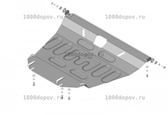 Защита Motodor 72517 Pontiac Vibe 2008-2010 (Картер, Кпп) — рисунок 1
