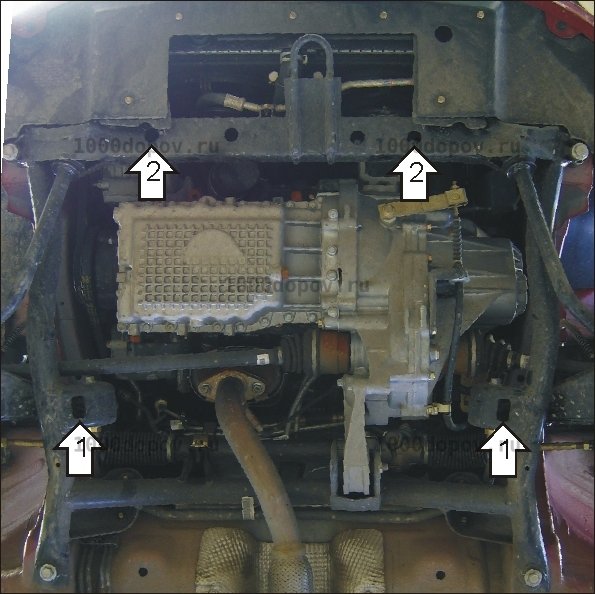 Защита Motodor 09007 Chery Kimo 2007-2014 (Картер, Кпп) — рисунок 2