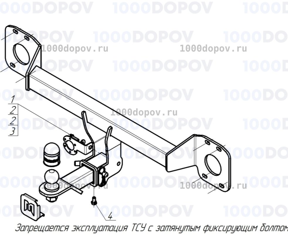 Фаркоп Motodor 94209-E Geely Atlas 2024-н.в. — рисунок 5