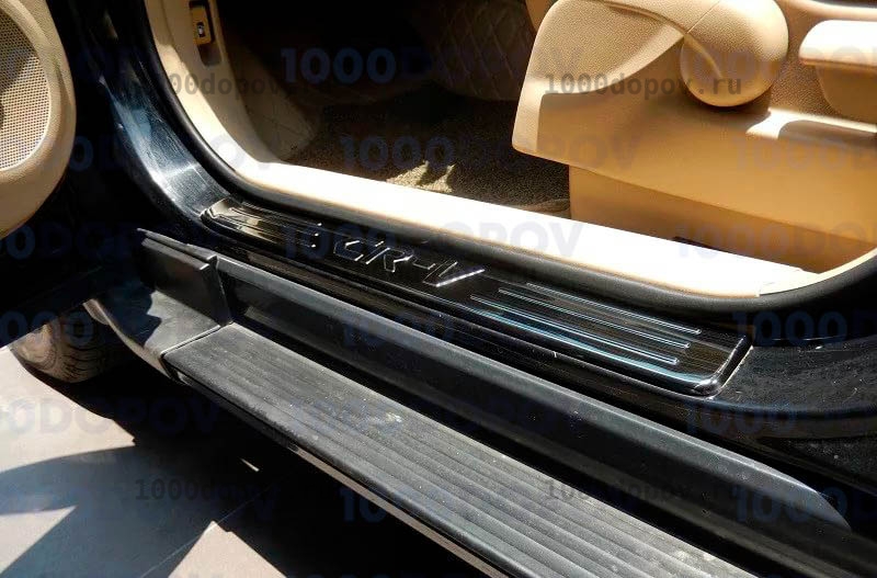 Пороги подножки на Honda CR-V 3 2006-2012 черные — рисунок 2