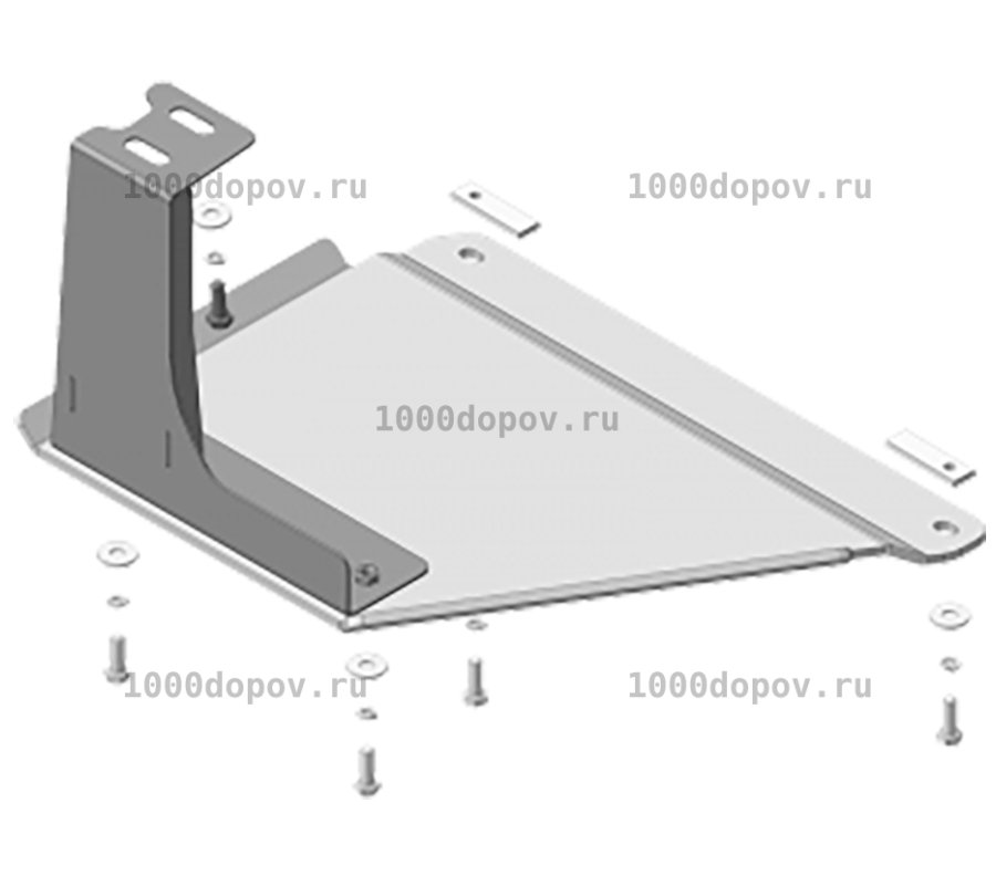 Защита Motodor 381304 на Mitsubishi Pajero IV 2006-2020 (Разд. коробка) — рисунок 1