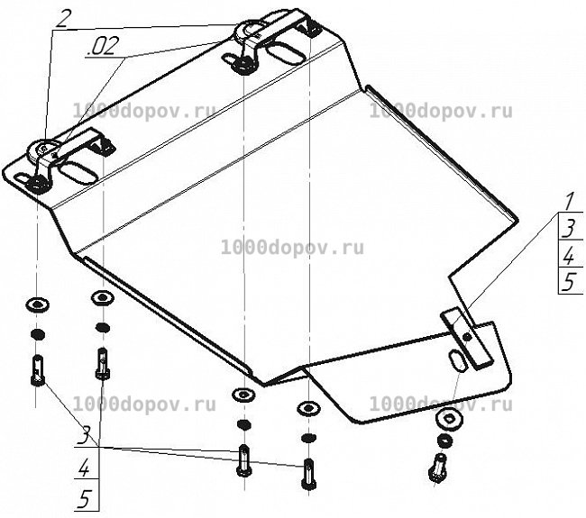 Защита Motodor 02409 на Suzuki Jimny 1998-2018 (РК) — рисунок 2