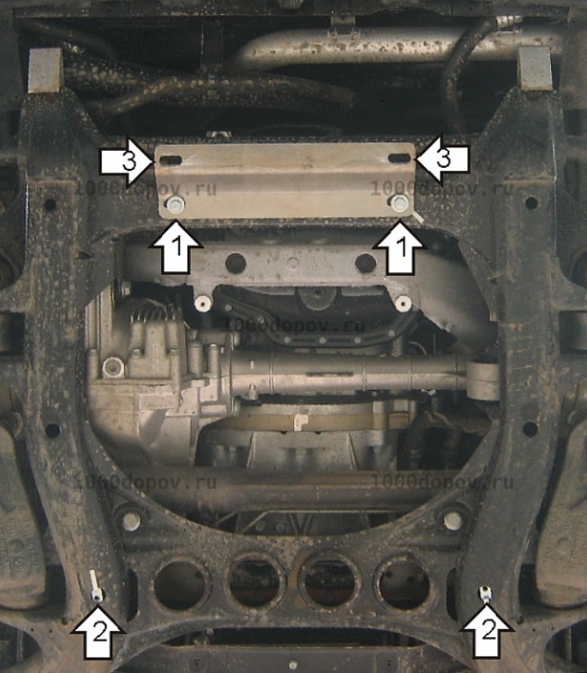 Защита Motodor  32702 на Porsche Cayenne 2002-2010 (Картер) — рисунок 2