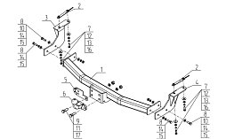Фаркоп Avtos CG 04 Changan CS95 2023-н.в.