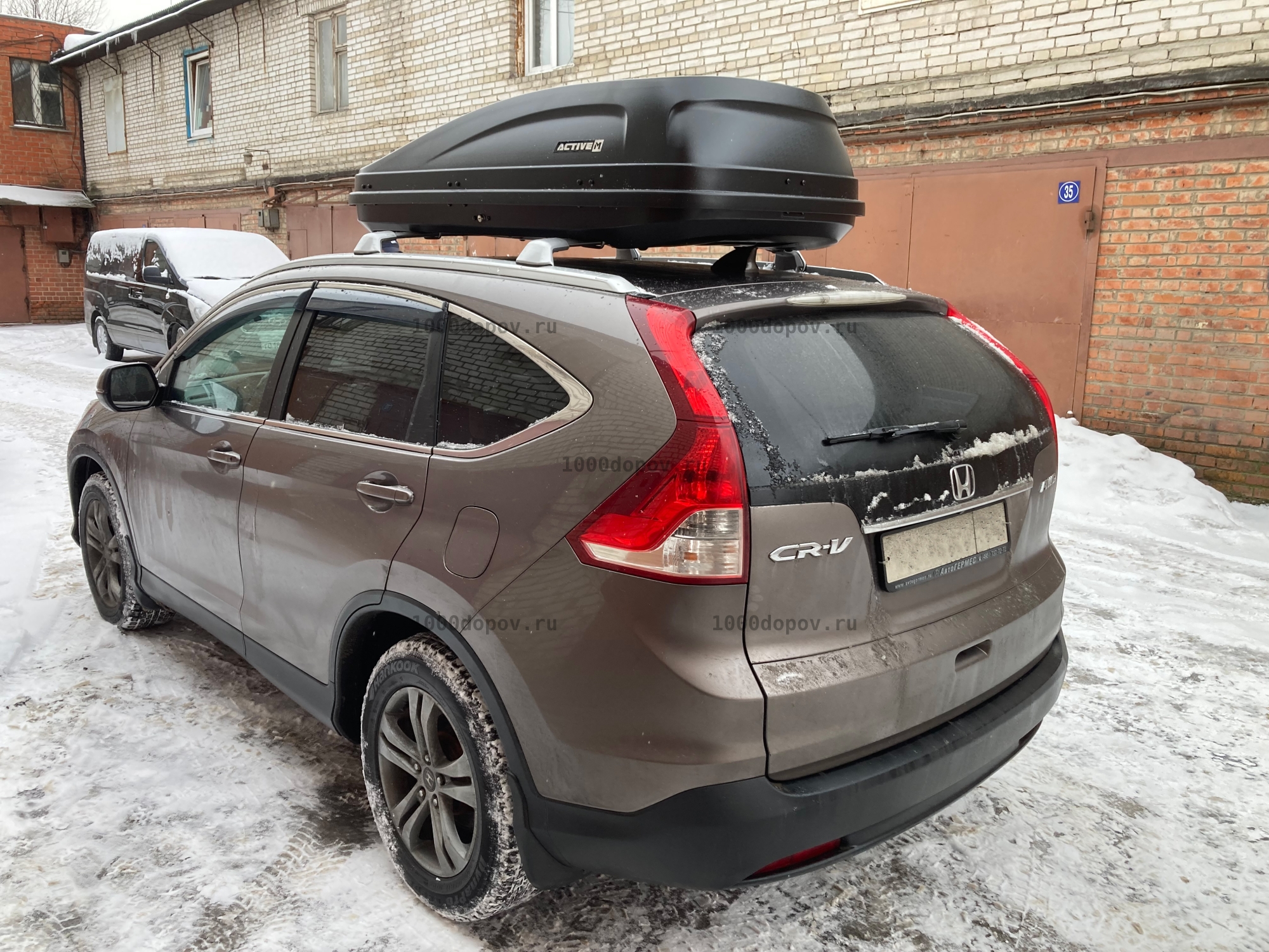 Автобокс ПТ Групп ACTIVE М (450 л.) двухсторонний черный — рисунок 3