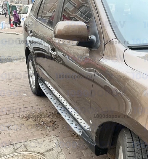 Пороги подножки на Hyundai Santa Fe 2 2006-2012 — рисунок 1