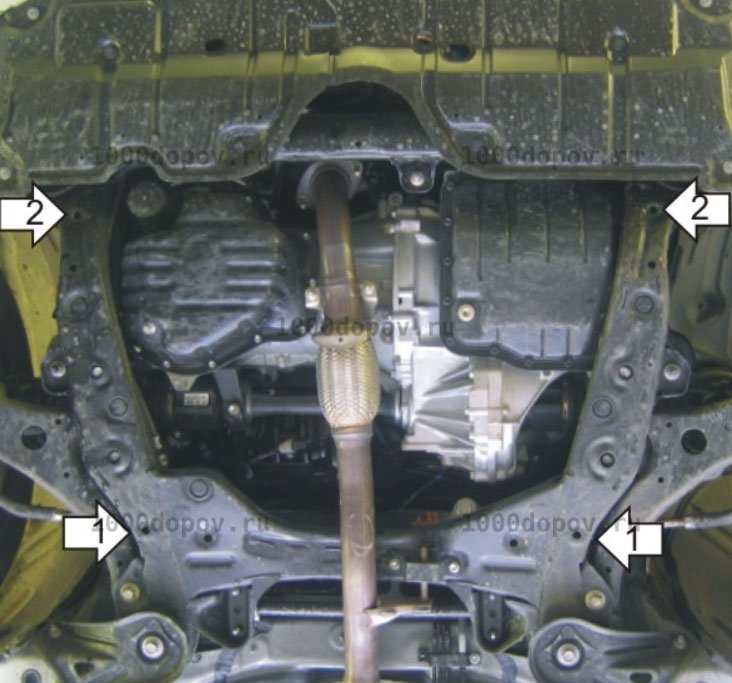 Защита Motodor 72502 Toyota Venza 2012-2017 (Картер, Кпп) — рисунок 4