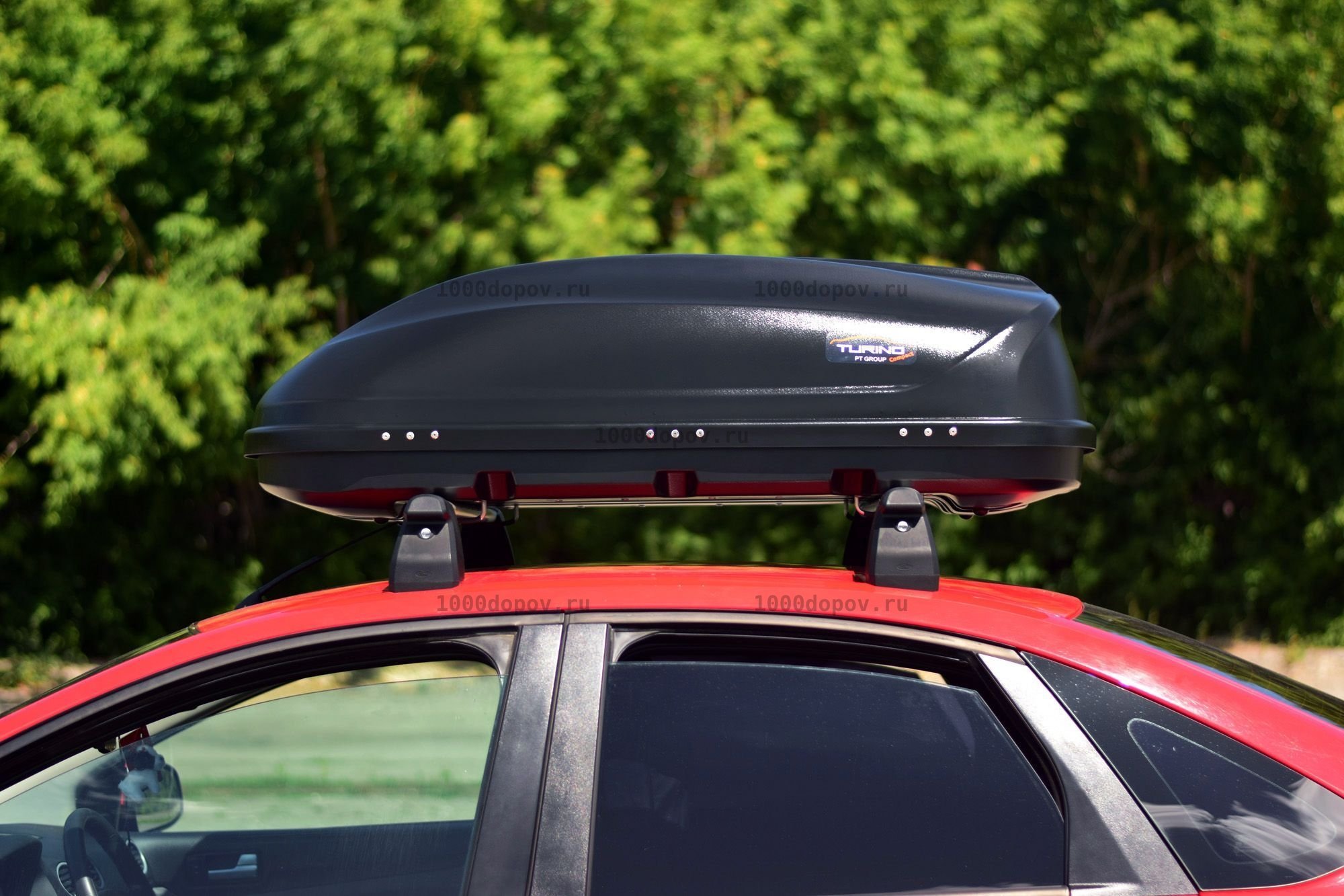 Автобокс ПТ Групп Turino Compact (360 л.) двусторонний серый — рисунок 1