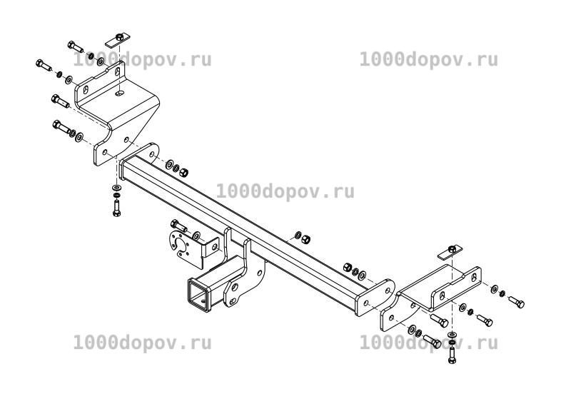 Фаркоп Avtos HY 29B Hyundai Creta 2016-н.в. — рисунок 12