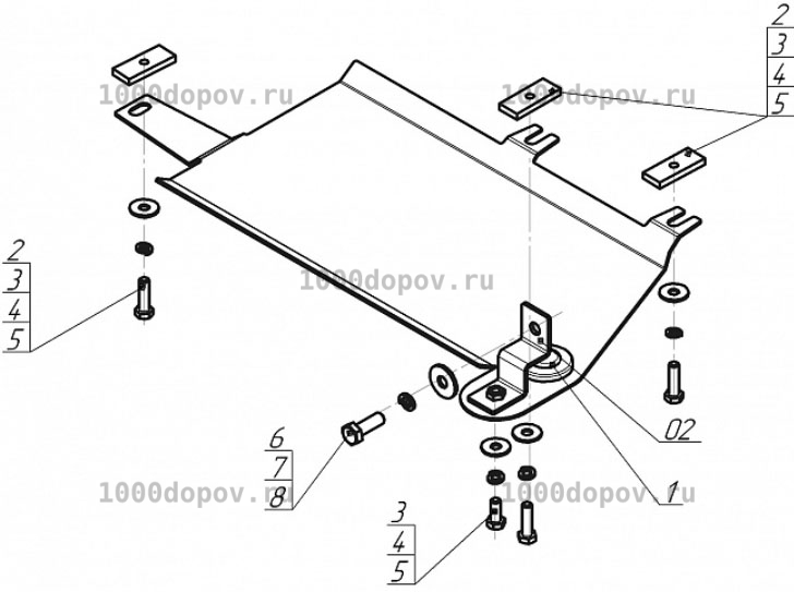 Защита Motodor 02742  Volkswagen Multivan T6 2015-2020 (Трубок саж. фильтра) — рисунок 1