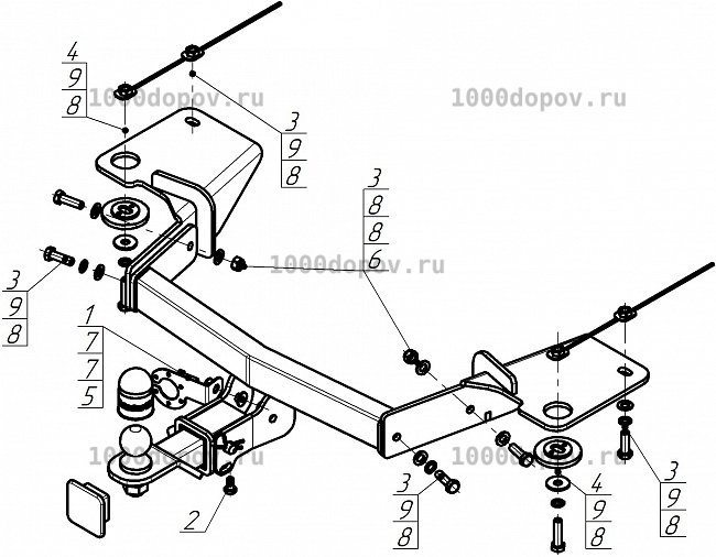 Фаркоп Motodor 99018-E JETOUR X90 PLUS 2023-н.в. — рисунок 3