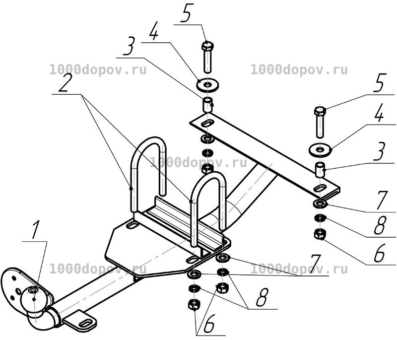 Фаркоп Avtos KI 06 KIA Sportage Grand 2001-2004 — рисунок 3