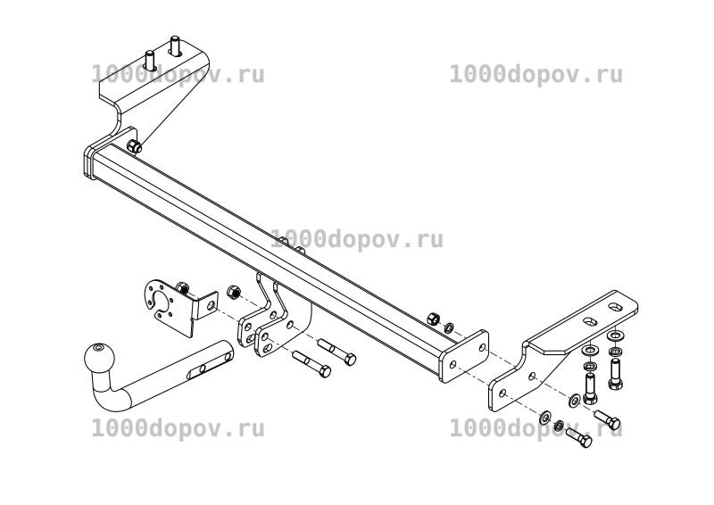 Фаркоп Avtos HV 04 HAVAL Jolion 2021-н.в. — рисунок 2