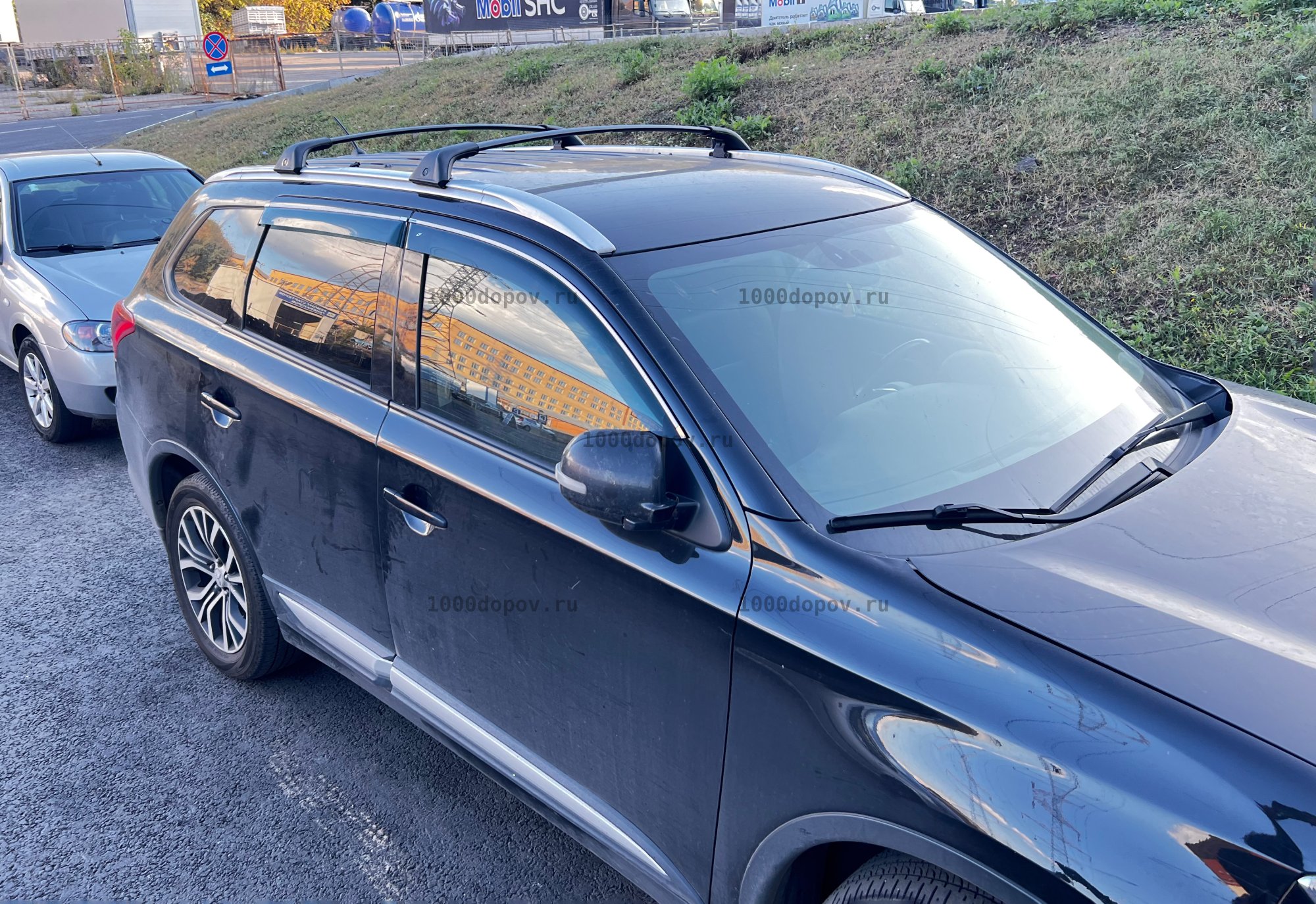 Багажник на рейлинги Mitsubishi Outlander 2012-н.в. штатный — рисунок 1