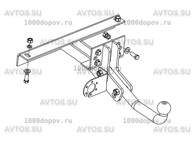 Фаркоп Avtos UAZ-04 УАЗ 3163 «ПАТРИОТ» 2005 г.в.-н.в. — рисунок 7
