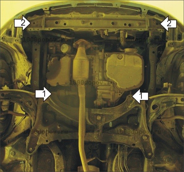 Защита Motodor 72543 на Toyota Vitz 2005-2010 (Картер, КПП.) — рисунок 3