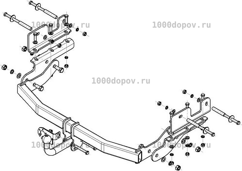 Фаркоп Avtos HY 21 Hyundai Grand Starex 2007-2013 — рисунок 1