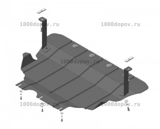 Защита Motodor 02736 Volkswagen Passat B8 2015-н.в. (Картер,КПП) — рисунок 1