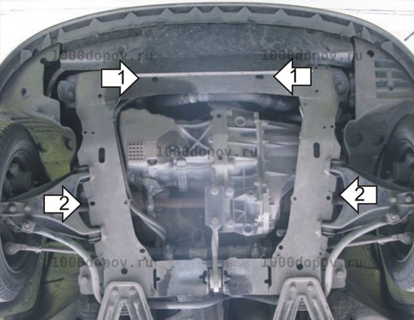 Защита Motodor 01716 Renault Kangoo 1997-2008 (Картер, Кпп) — рисунок 3