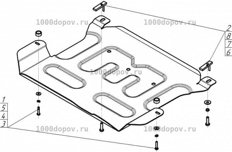 Защита Motodor 70903 Hyundai Tucson 2021-н.в. (Картер,КПП) — рисунок 2