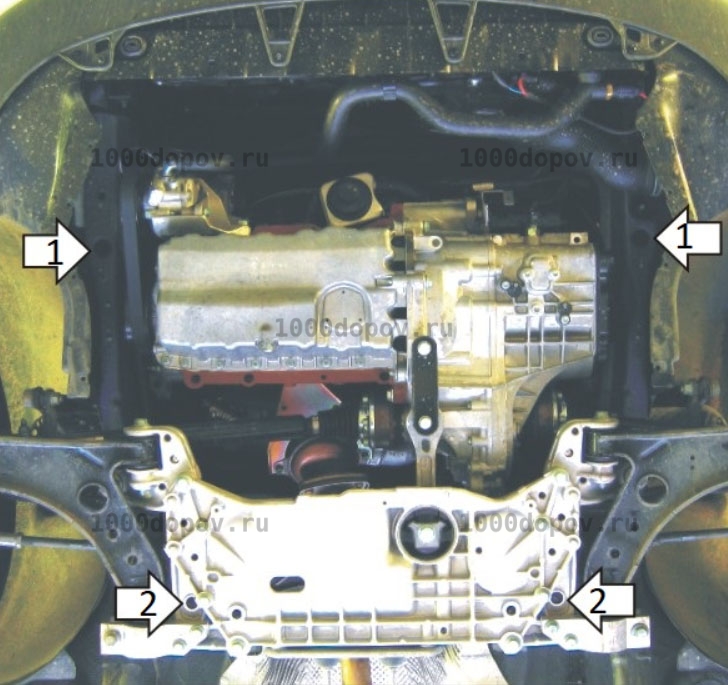 Защита Motodor 02718 Volkswagen Passat B6 2005-2010 (Картер, Кпп) — рисунок 3